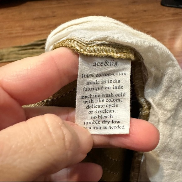 Ace & Jig Yellow striped cap sleeve jumpsuit belted straight leg oversized - Picture 6 of 10